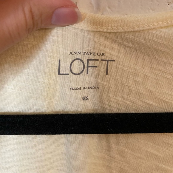 NWT LOFT Yellow Orange Ombré Oversized Short Sleeve Low Neck T-shirt - Picture 3 of 10